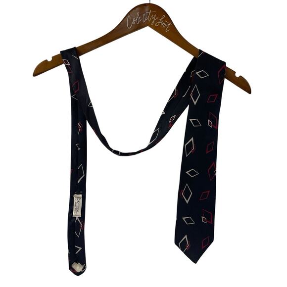 Givenchy Monsieur Black Print Tie 100% Silk From Italy Beautiful Designer VTG - Picture 1 of 7
